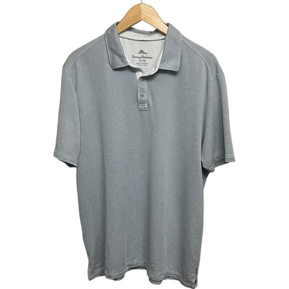 TOMMY BAHAMA Ash Gray Short Sleeve Polo Shirt Men’s Size XLarge - Picture 3 of 11